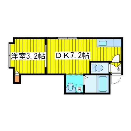 東区役所前駅 徒歩6分 2階の物件間取画像